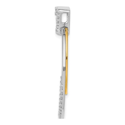 14K Two-Tone Gold 1/2 ct tw Diamond Fancy Double Circle Pendant – view 2