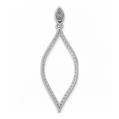 14K White Gold 1/2 ct tw Diamond Pendant – view 3