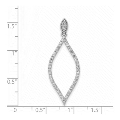 14K White Gold 1/2 ct tw Diamond Pendant – view 4