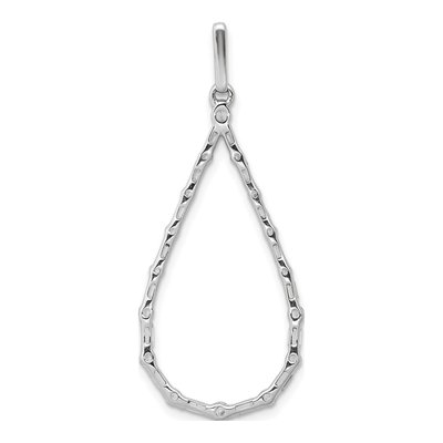 14K White Gold 1/2 ct tw Diamond Teardrop Pendant – view 4