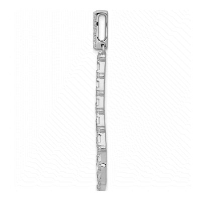 14K White Gold 3/4 ct tw Diamond Teardrop Pendant – view 2