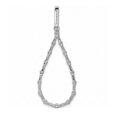14K White Gold 3/4 ct tw Diamond Teardrop Pendant – view 3