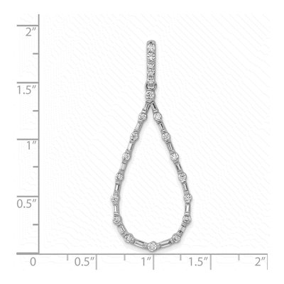 14K White Gold 3/4 ct tw Diamond Teardrop Pendant – view 4