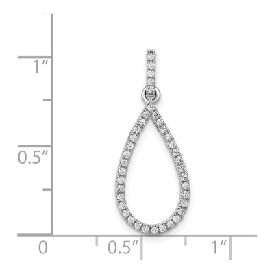 14K White Gold 1/4 ct tw Diamond Teardrop Pendant – view 5