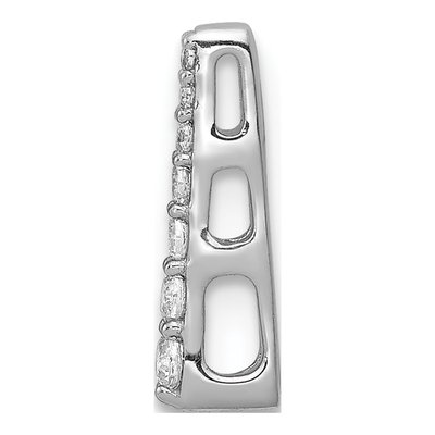 14K White Gold 1/10 ct tw Diamond Fancy Slide Pendant – view 3
