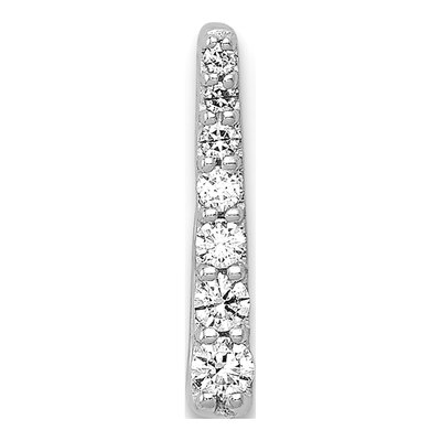 14K White Gold 1/10 ct tw Diamond Fancy Slide Pendant
