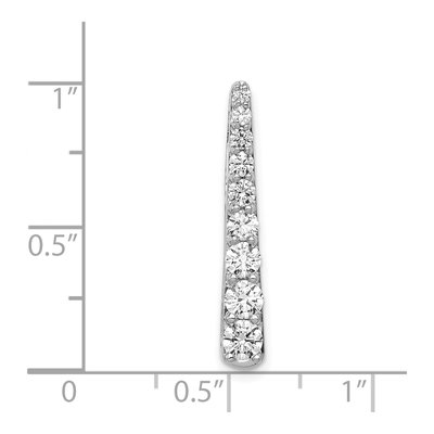 14K White Gold 3/4 ct tw Diamond Fancy Slide Pendant – view 4