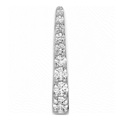14K White Gold 3/4 ct tw Diamond Fancy Slide Pendant