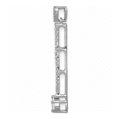 14K White Gold 1/3 ct tw Diamond Fancy Slide Pendant – view 2