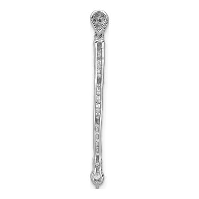 14K White Gold 1/3 ct tw Diamond Fancy Slide Pendant – view 3