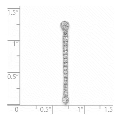 14K White Gold 1/3 ct tw Diamond Fancy Slide Pendant – view 4
