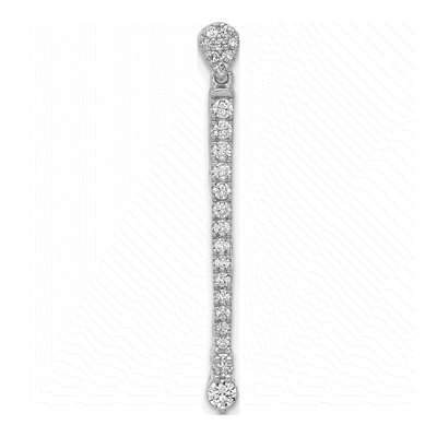 14K White Gold 1/3 ct tw Diamond Fancy Slide Pendant
