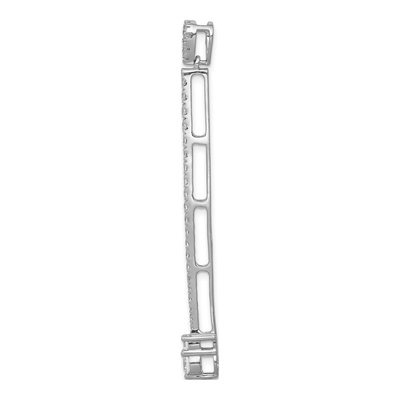 14K White Gold 1 ct tw Lab-Grown Diamond Bar Slide Pendant – view 2