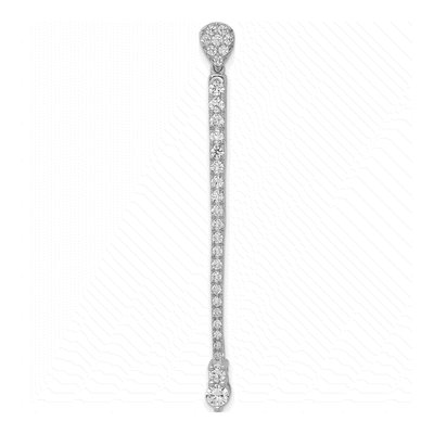 14K White Gold 1 ct tw Lab-Grown Diamond Bar Slide Pendant