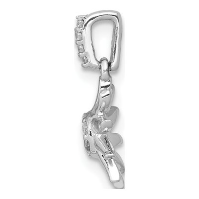 14K White Gold 1/15 ct tw Diamond Sun Pendant – view 3