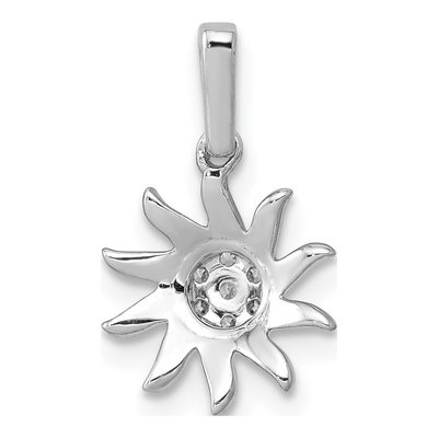 14K White Gold 1/15 ct tw Diamond Sun Pendant – view 4