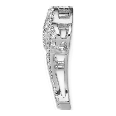 14K White Gold 1/2 ct tw Diamond Infinity Heart Slide Pendant – view 3