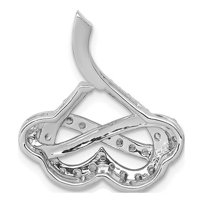 14K White Gold 1/2 ct tw Diamond Infinity Heart Slide Pendant – view 4