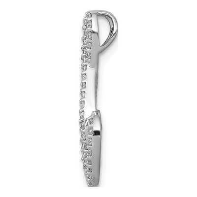 14K White Gold 1/4 ct tw Diamond Heart Infinity Slide Pendant – view 3