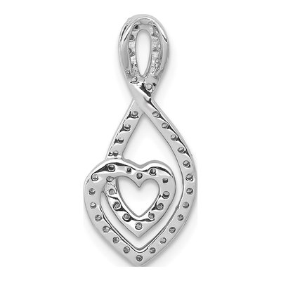 14K White Gold 1/4 ct tw Diamond Heart Infinity Slide Pendant – view 4