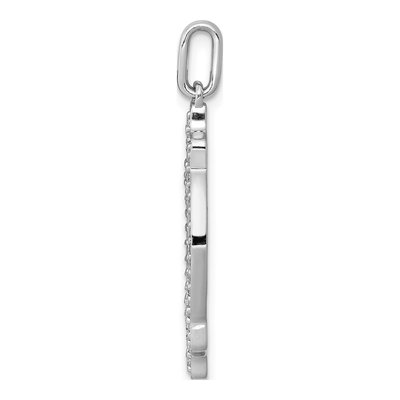 14K White Gold 1/4 ct tw Diamond Vintage Pendant – view 3
