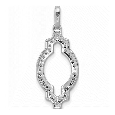 14K White Gold 1/4 ct tw Diamond Vintage Pendant – view 4