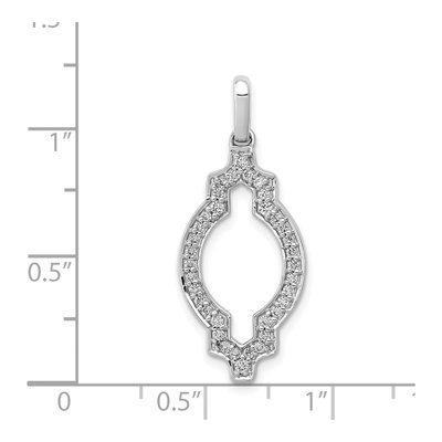 14K White Gold 1/4 ct tw Diamond Vintage Pendant – view 5