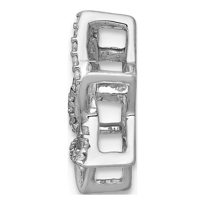 14K White Gold 1/10 ct tw Diamond Star of David Slide Pendant – view 3