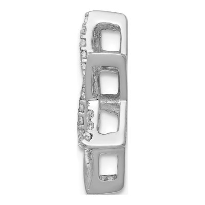 14K White Gold 1/4 ct tw Diamond Star of David Slide Pendant – view 3