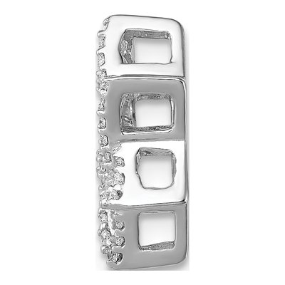 14K White Gold 1/5 ct tw Diamond Star of David Slide Pendant – view 3