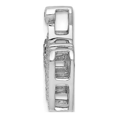 14K White Gold 1/6 ct tw Diamond Allah Slide Pendant – view 3