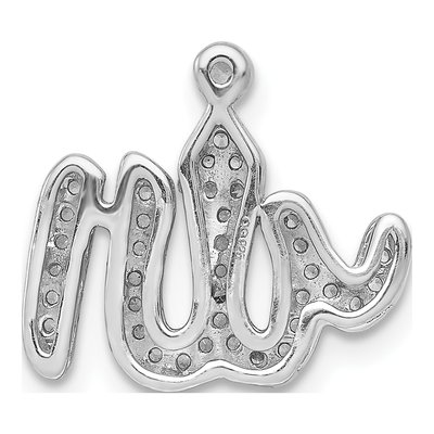 14K White Gold 1/6 ct tw Diamond Allah Slide Pendant – view 4