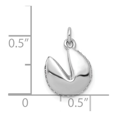 14K White Gold 1/15 ct tw Diamond Fortune Cookie Pendant – view 4