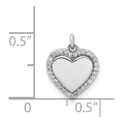 14K White Gold 1/10 ct tw Diamond Heart Pendant – view 4