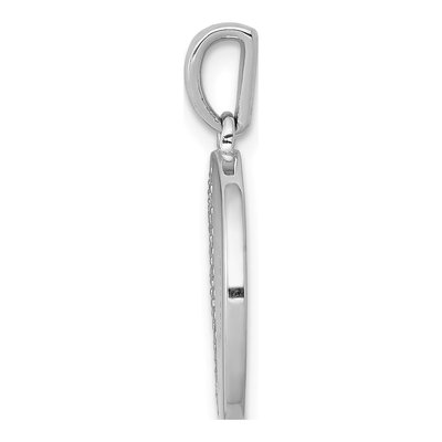 14K White Gold 1/4 ct tw Diamond Fancy Half Circle Pendant – view 2