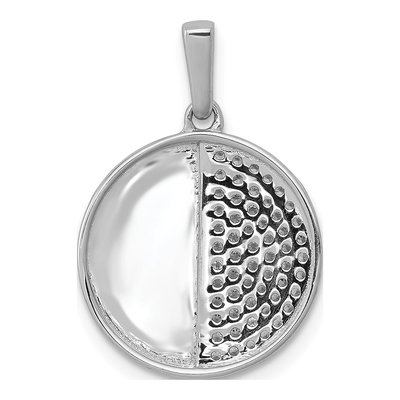 14K White Gold 1/4 ct tw Diamond Fancy Half Circle Pendant – view 3