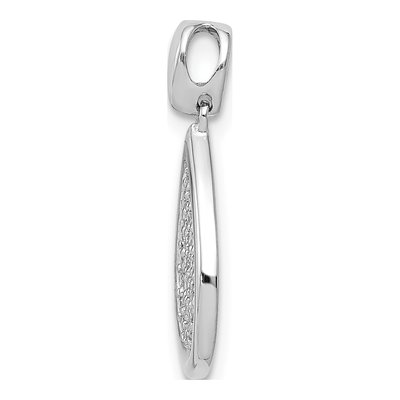 14K White Gold 1/4 ct tw Diamond Pave Teardrop Pendant – view 2