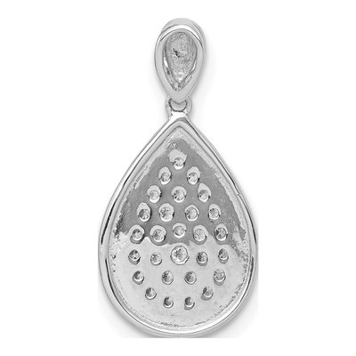 14K White Gold 1/4 ct tw Diamond Pave Teardrop Pendant – view 3