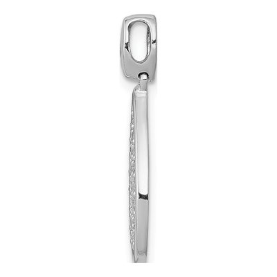 14K White Gold 1/2 ct tw Diamond Pave Teardrop Pendant – view 2