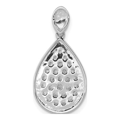 14K White Gold 1/2 ct tw Diamond Pave Teardrop Pendant – view 3