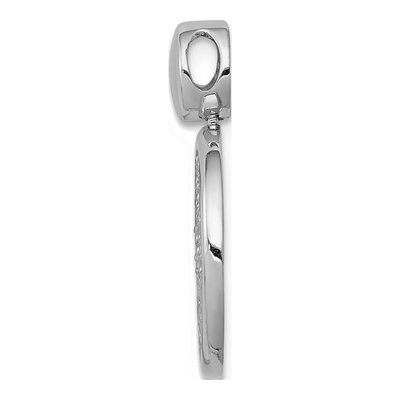 14K White Gold 1/2 ct tw Diamond Pave Circle Pendant – view 3