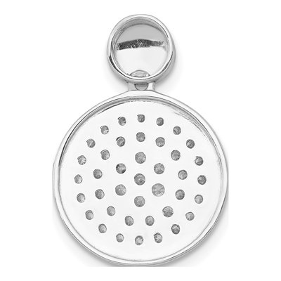 14K White Gold 1/2 ct tw Diamond Pave Circle Pendant – view 4