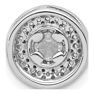14K White Gold 1/4 ct tw Diamond Halo Slide Pendant – view 3