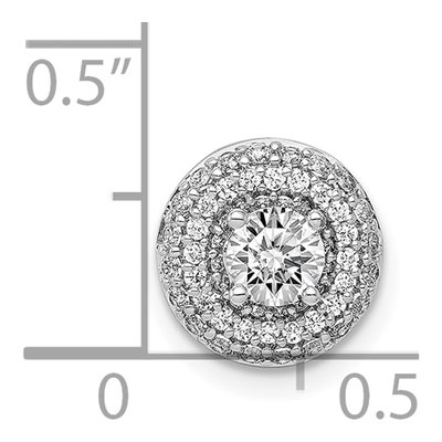 14K White Gold 1/4 ct tw Diamond Halo Slide Pendant – view 4