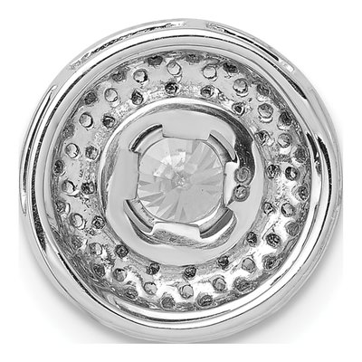 14K White Gold 3/8 ct tw Diamond Halo Slide Pendant – view 3