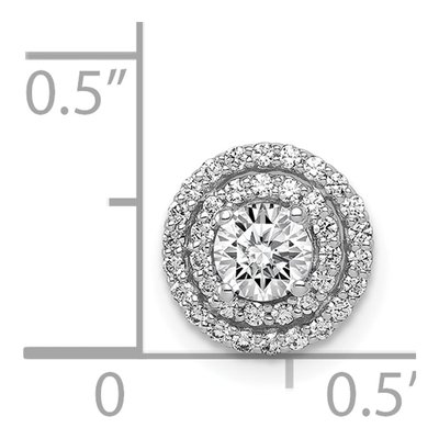 14K White Gold 1/5 ct tw Diamond Halo Slide Pendant – view 3