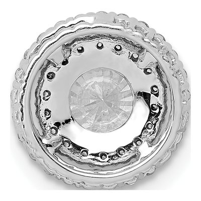 10K White Gold 1/5 ct tw Diamond Halo Slide Pendant – view 3
