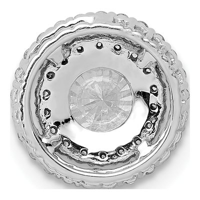 14K White Gold 1/5 ct tw Diamond Halo Slide Pendant – view 4