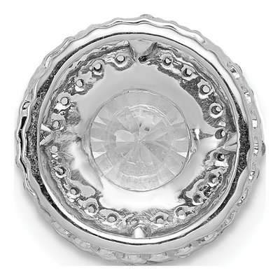 14K White Gold 1/4 ct tw Diamond Halo Slide Pendant – view 4