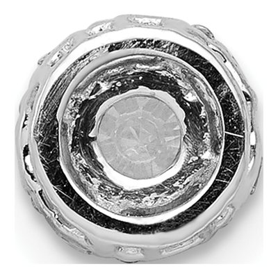 14K White Gold 1/20 ct tw Diamond Halo Slide Pendant – view 3